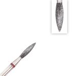 Bit diamantat pentru freza - flacara rosu 2.3 mm