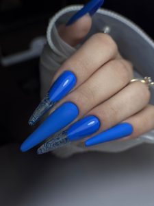 Ojă Semipermanentă neon albastru 030 Mid Blue - 8 ml - imagine 2